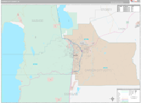 Carson City Wall Map Premium Style